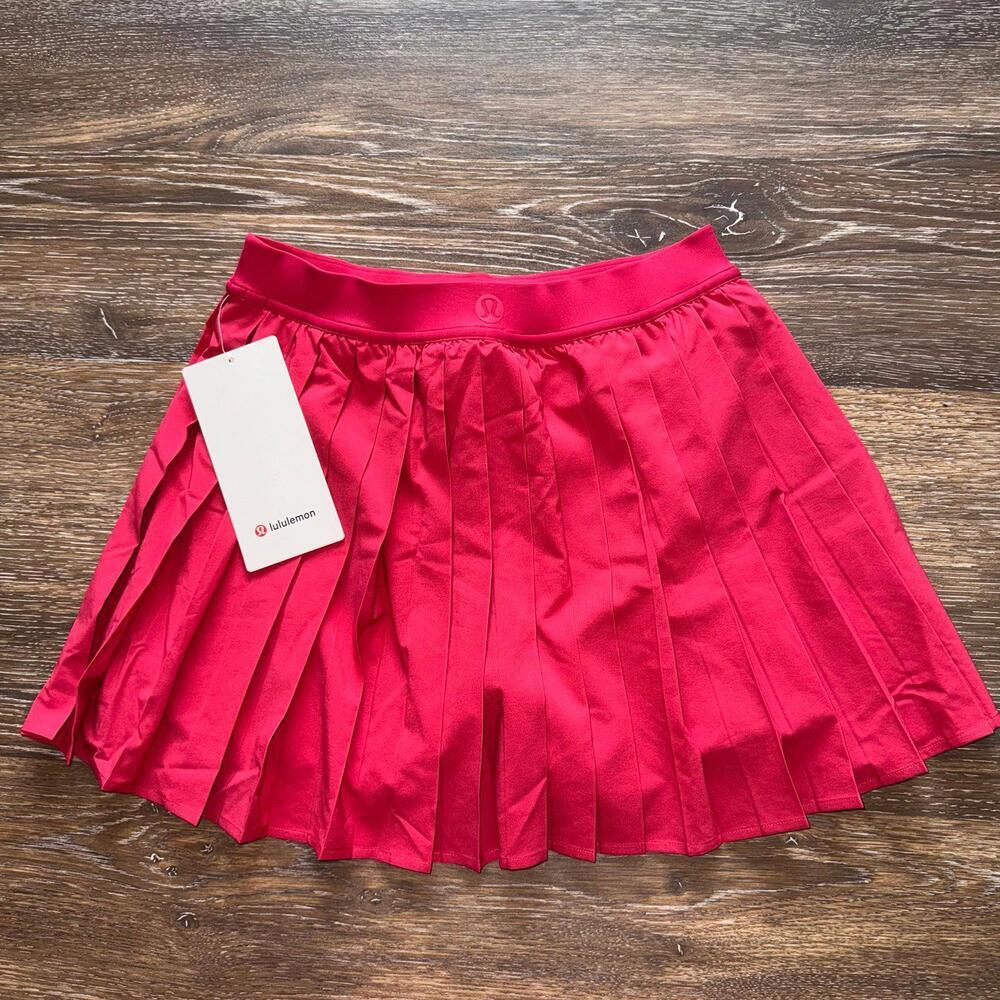 Lululemon High Rise Pleated Tennis Skirt Cherry Mist Size 4 NWT